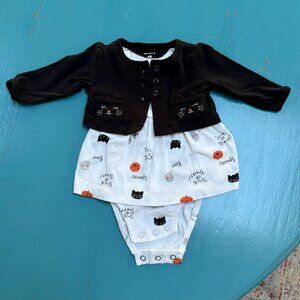 Carter's New Born Halloween Bodysuit with Separated Top NB 0 mths